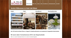 Desktop Screenshot of hotel-cafe-roemer.de