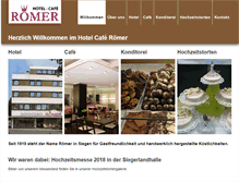 Tablet Screenshot of hotel-cafe-roemer.de